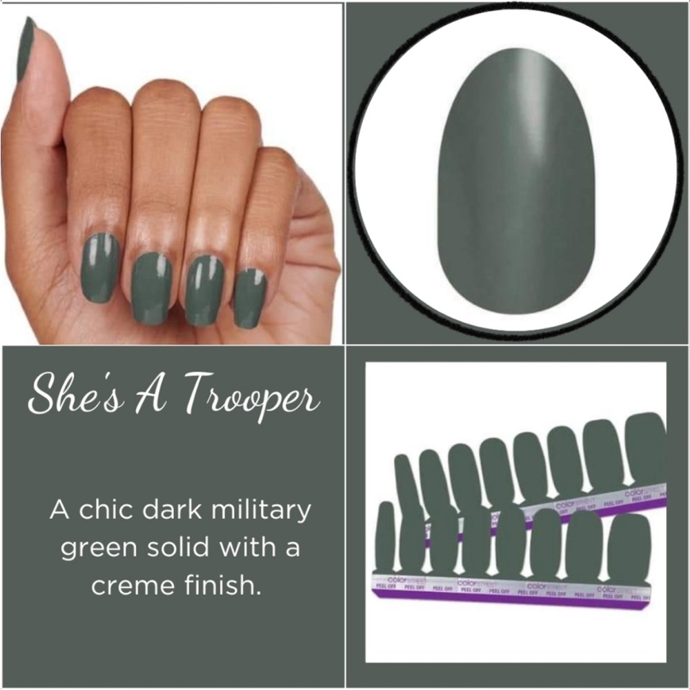 NWT Color Street Nails “She’s a Trooper”